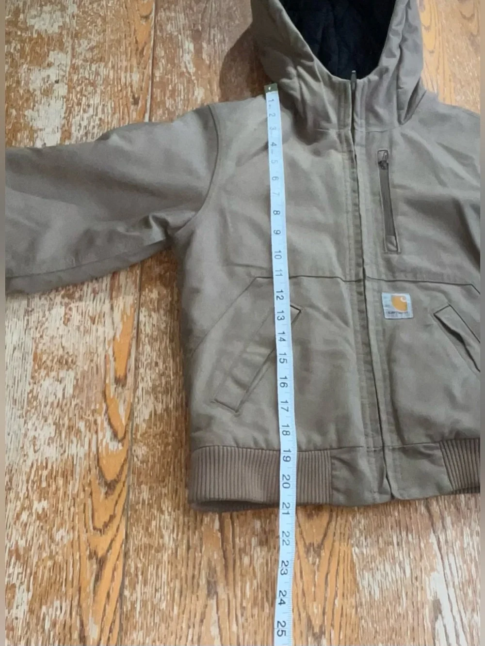 Carhartt Quick Duck Hooded Full Zip Jacket Size Small 7/8 Youth Boys